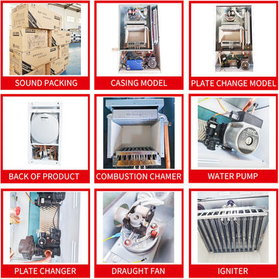 Multifungsi Shell Wall Hung Boiler 32kw ​​Pemanas Air Boiler Kombinasi Listrik