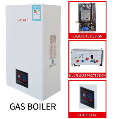 Dibuat Di Cina Pabrik Eropa Populer Wall Hung Pemanas Air Panas Ng / Gas Lpg Fungsi Ganda Wall Mounted Boiler