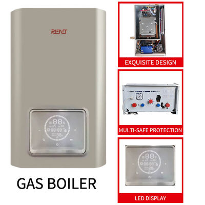 Gas Wall Mounted Heater Stainless Steel Copper Golden Shell Fungsi Pemanasan Dan Bak Mandi