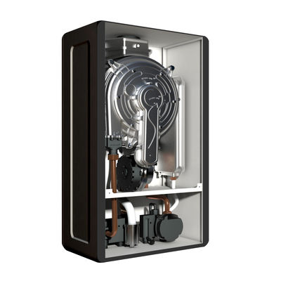 Kondensasi Gas 20-24Kw Wall Mounted Boiler Black Shell Copper Heat Exchanger Air Panas Fungsi Ganda