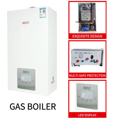 Casing Style White Shell Heating Bathing Dual Function Gas Boiler Wall Mounted 24Kw